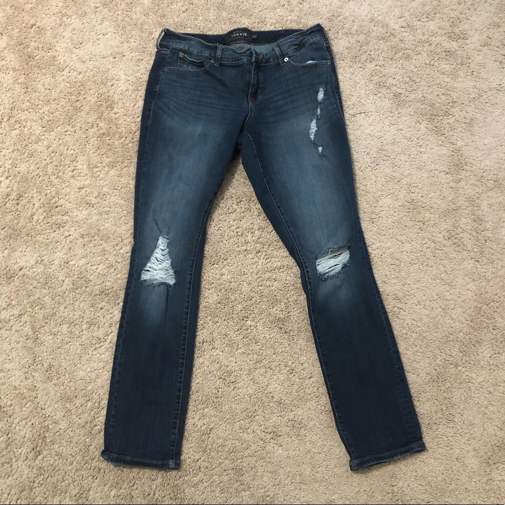 TORRID BOYFRIEND SKINNY JEANS SIZE 10R